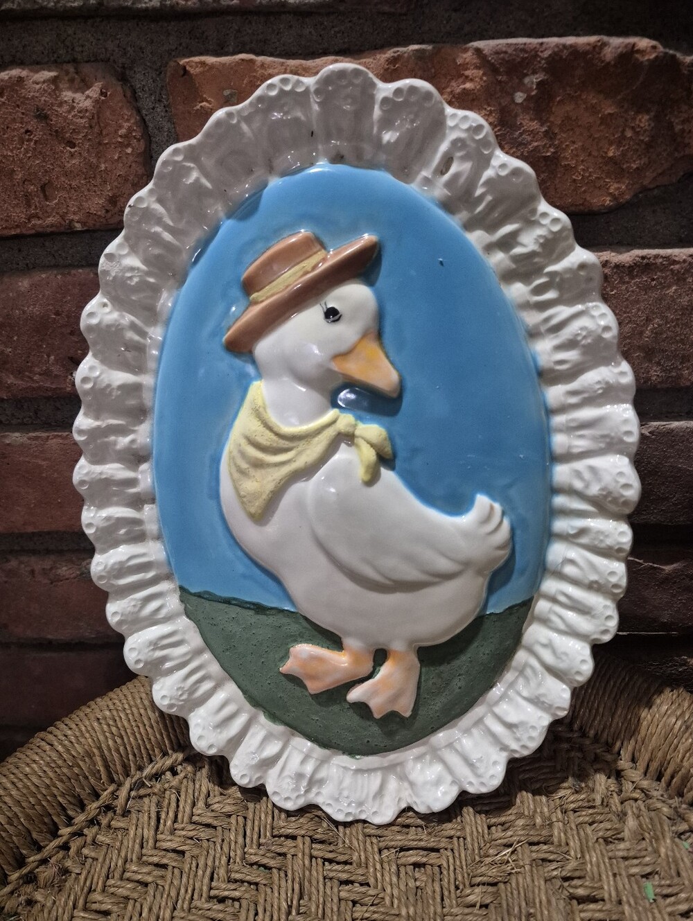 Whimsical Vintage Holland Mold Duck Ceramic Wall Plaque